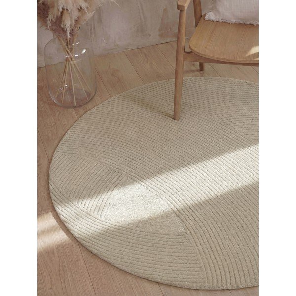 Cremefarbener runder Wollteppich, Durchmesser 200 cm Kensington Victoria - Ted Baker-image-2