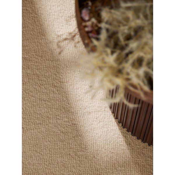 Handgewebter runder Wollteppich in Naturfarbe, Ø 200 cm Puristic Knots - Elle Decoration-image-3
