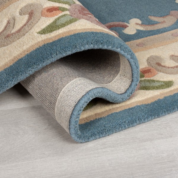Blauer Wollteppich, 75 × 150 cm Aubusson - Flair Rugs-image-4
