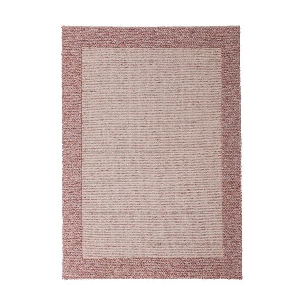 Hellrosa, handgewebter Teppich mit Wollanteil, 160 × 230 cm Rue - Flair Rugs