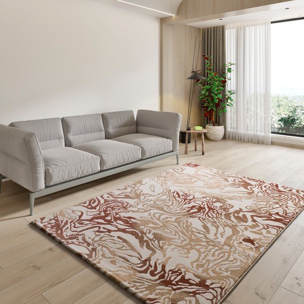 Beige/terakottafarbener Teppich 80 x 150 cm Astra - Universal-image-1