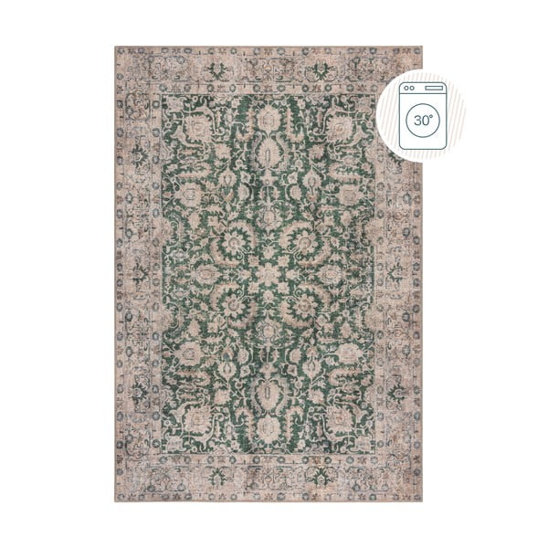 Grüner, waschbarer Teppich, 115 x 170 cm Beau Floral - Flair Rugs