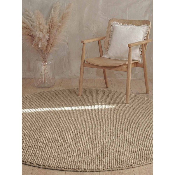 Handgewebter runder Wollteppich in Naturfarbe, Ø 200 cm Richmond Diana - Ted Baker-image-2