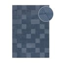 Dunkelblauer, handgewebter Wollteppich, 160 × 230 cm Checkerboard - Flair Rugs