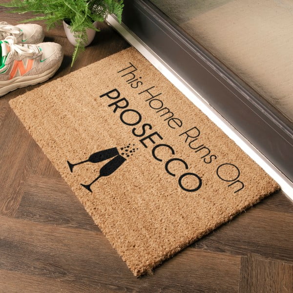 Fußmatte aus Kokosfasern, 40 × 60 cm This Home Runs On Prosecco - Artsy Doormats-image-1