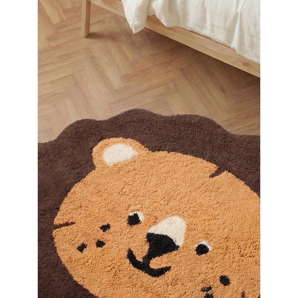 Orange/brauner, waschbarer, handgewebter Baumwoll-Kinderteppich, 112 x 120 cm Snuggle Lea - Hanse Home-image-2