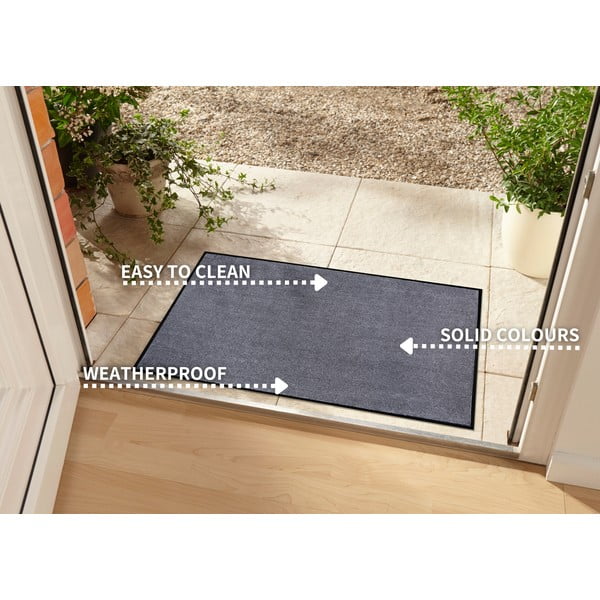 Graue Fußmatte 80 x 60 cm Washable - Hanse Home-image-4