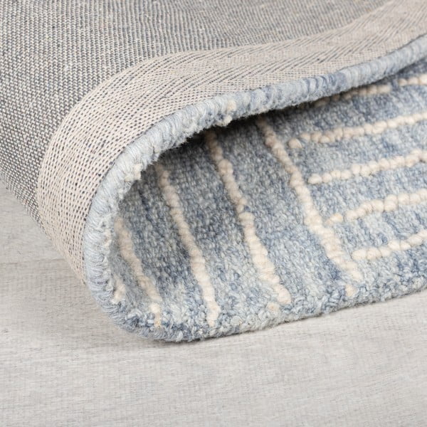Hellblauer, handgewebter Wollteppich, 160 × 230 cm Memphis Wool - Flair Rugs-image-2