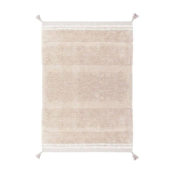 Hellrosa, waschbarer, handgewebter Baumwollteppich, 140 x 200 cm Bloom Rose - Lorena Canals