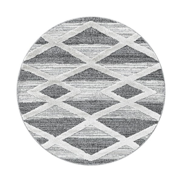 Grauer runder Teppich, Ø 120 cm Pisa - Ayyildiz Carpets