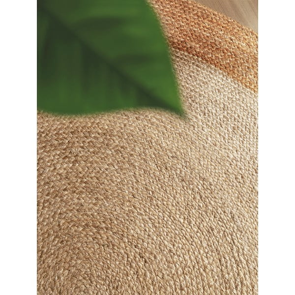 Doppelseitiger/handgewebter runder Jute-Teppich in Elfenbeinfarbe, Ø 200 cm Looma Ivory - Hanse Home-image-3
