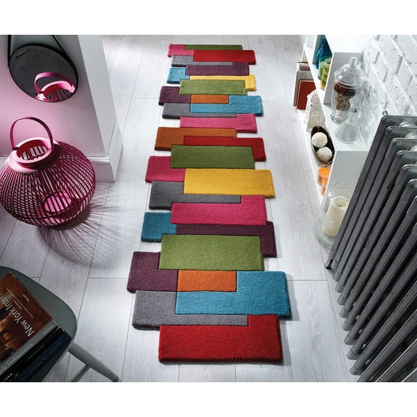 Wollteppich (Läufer) 60 x 230 cm Collage - Flair Rugs-image-1
