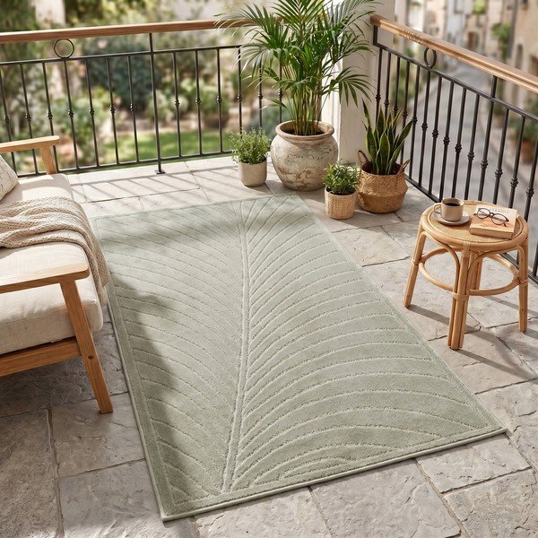Grüne Lauffläche für drinnen und draußen, 80 × 250 cm Nova 1204 - Ayyildiz Carpets-image-1