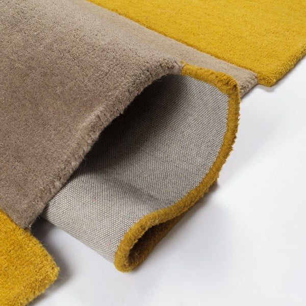 Gelb/beiger Wollteppich, 60 × 230 cm Collage - Flair Rugs-image-3