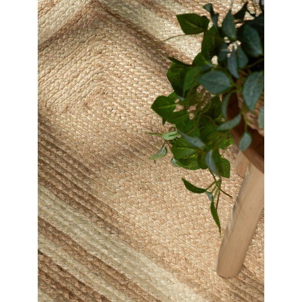 Cremefarben/in Naturfarbe, beidseitig verwendbar, handgewebter Jute-Läufer, 70 × 200 cm Looma - Hanse Home-image-3