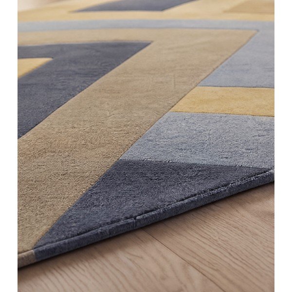 Gelb-grauer, handgewebter Wollteppich, 160 × 230 cm Reef - Asiatic Carpets-image-3
