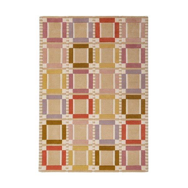 Handgewebter Wollteppich in Naturfarbe, 160 x 230 cm Quadro Wool - Flair Rugs