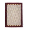 Weinrot/in Naturfarbe, handgewebter Wollteppich, 200 × 290 cm Apex Border Wool - Flair Rugs