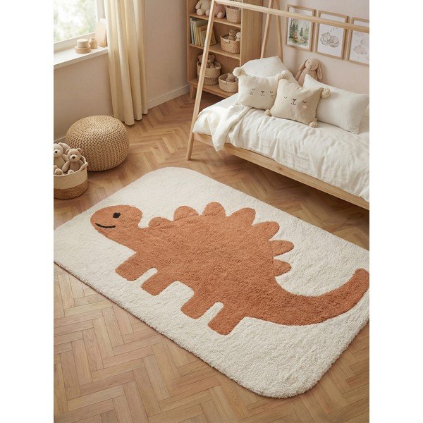 Orange/cremefarbener, waschbarer, handgewebter Baumwoll-Kinderteppich, 140 x 200 cm Snuggle Doro - Hanse Home-image-1