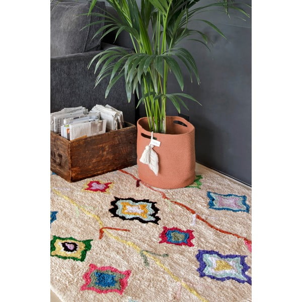 Cremefarbener, waschbarer, handgewebter Baumwollteppich, 170 × 240 cm Kaarol - Lorena Canals-image-3