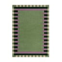 Grün-violetter, handgewebter Wollteppich, 160 × 230 cm Kai Wool Border - Flair Rugs