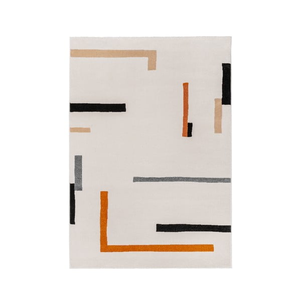 Orange-cremefarbener Teppich 160 × 230 cm Linea - Universal