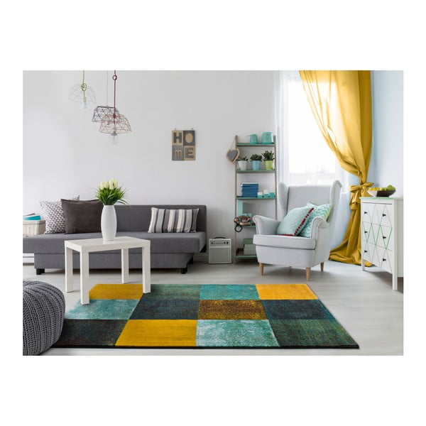 Gelber/grüner Teppich 60x120 cm Mira – Universal-image-1