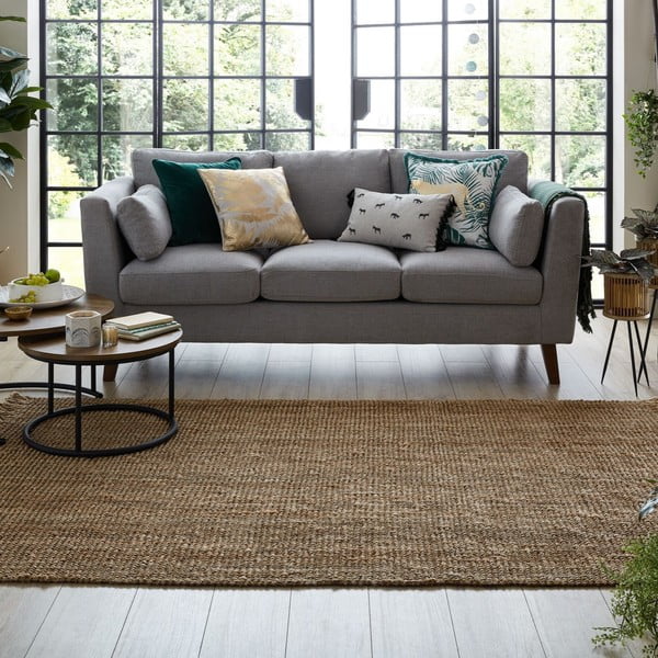Handgewebter Jute-Teppich in Naturfarbe, 120 x 170 cm Jute - Flair Rugs-image-1