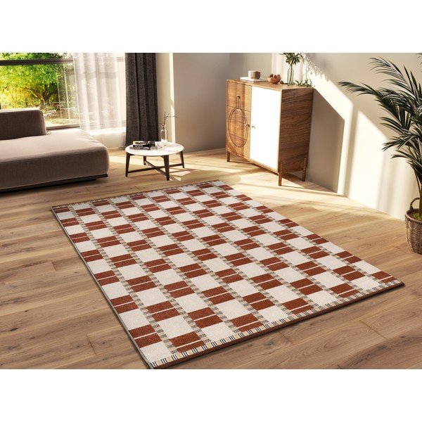 Beige/terakottafarbener Teppich, 80 × 150 cm Astra - Universal-image-1