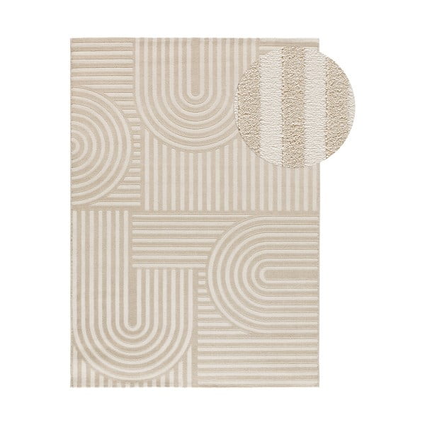 Cremefarbener Teppich 80 × 150 cm Zen - Universal