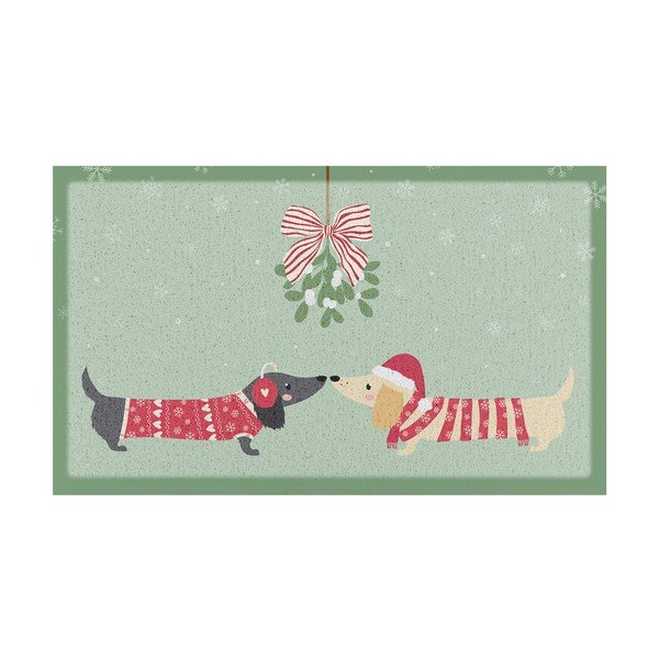 Fußmatte recycelter Kunststoff Weihnachten 40x70 cm Christmas Sausage Dogs – Artsy Doormats