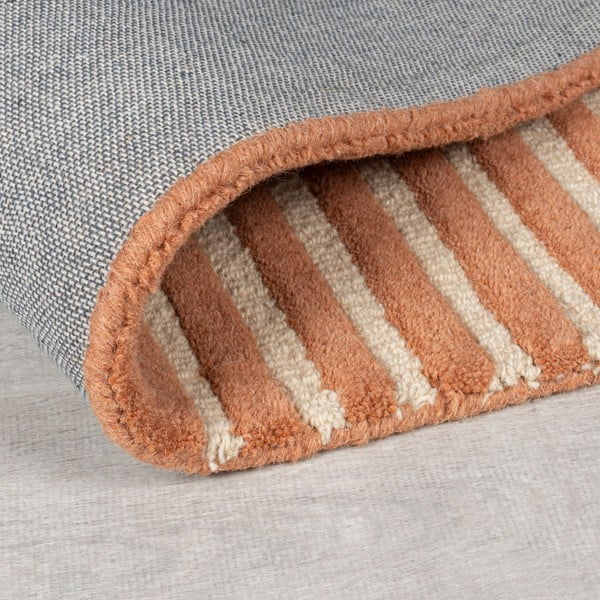 Handgewebter Wollteppich in Terrakotta, 200 x 290 cm Lozenge Terracotta - Flair Rugs-image-3
