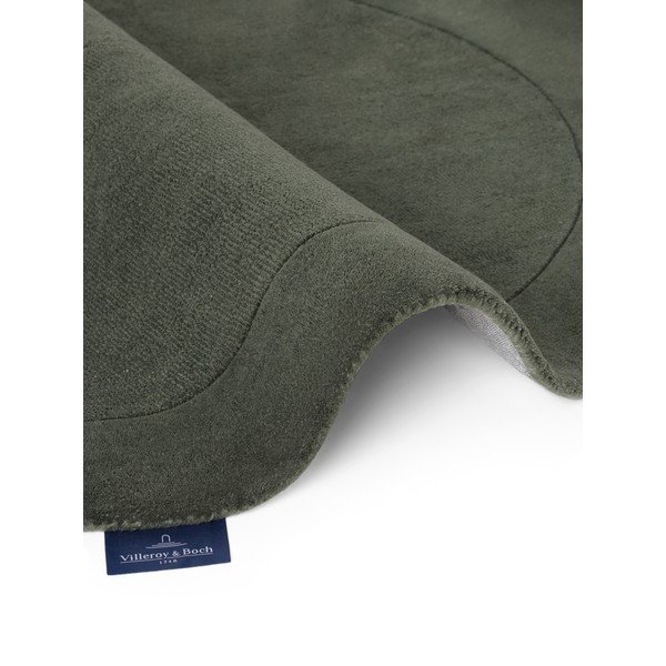 Dunkelgrüner, handgewebter, runder Teppich mit Wollanteil, Ø 200 cm Kivi - Villeroy&Boch-image-4