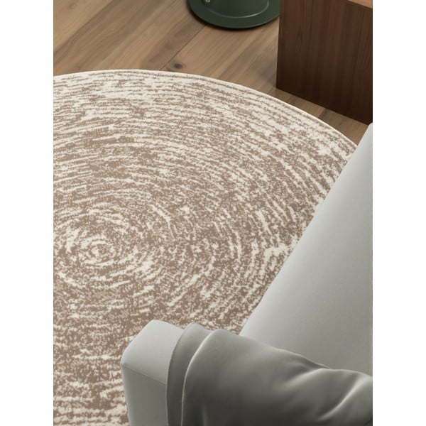 Beige-cremefarbener runder Teppich, Ø 120 cm Gloria Cavallo - Hanse Home-image-2