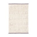 Cremefarbener, waschbarer, handgewebter Baumwoll-Kinderteppich, 120 × 160 cm ABC - Lorena Canals