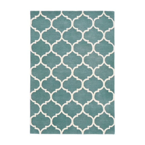 Blauer, handgewebter Wollteppich, 120 × 170 cm Albany Ogee - Asiatic Carpets