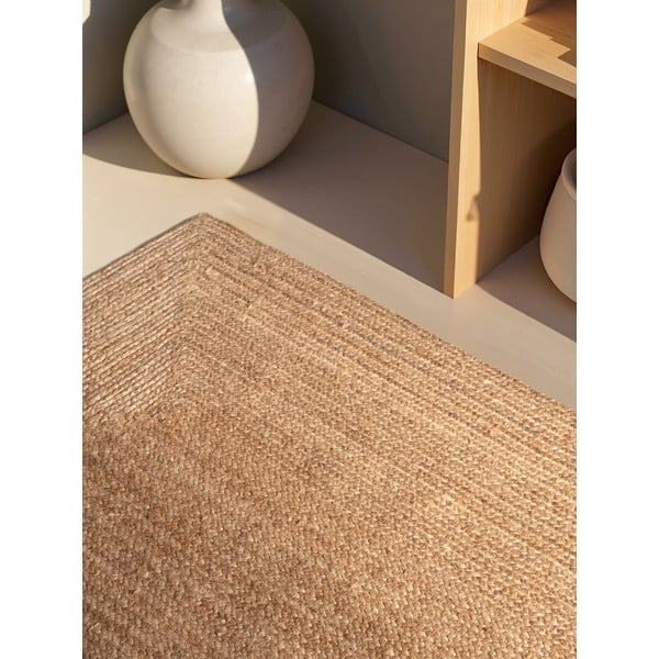 Doppelseitiger/handgewebter Jute-Teppich in Naturfarbe, 200 x 300 cm Juno - Hanse Home-image-3