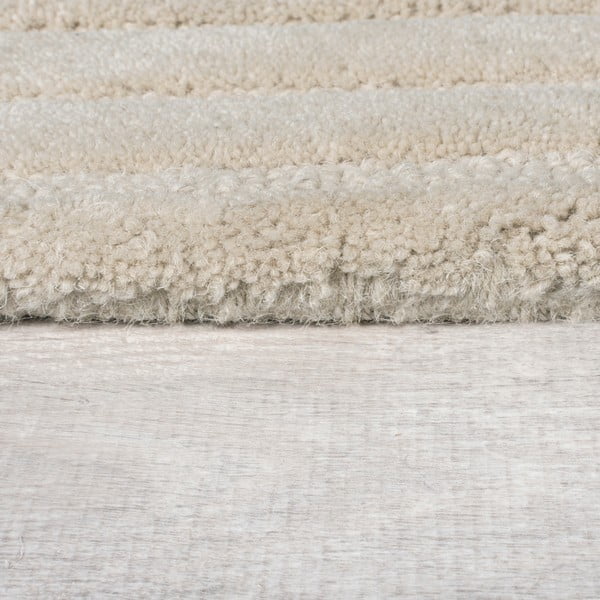 Cremefarbener, handgewebter runder Wollteppich, Durchmesser 160 cm Mesmerise Natural - Flair Rugs-image-4