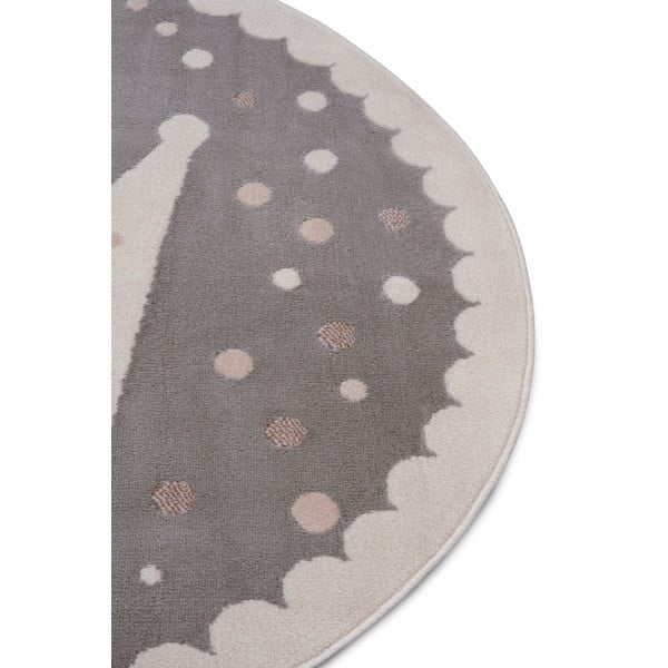 Grauer Kinderteppich, Ø 140 cm Crown - Hanse Home-image-2