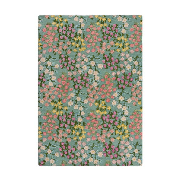 Handgewebter Wollteppich in Mentholfarbe, 120 × 170 cm Emilia Floral - Flair Rugs