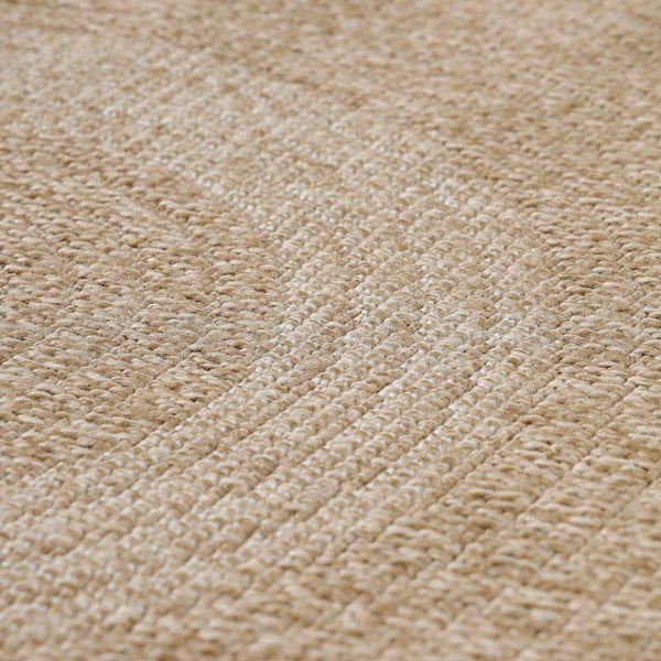Beiger, runder Teppich für den Außenbereich, Ø 120 cm Comilla - Ayyildiz Carpets-image-2