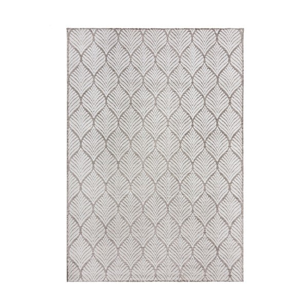 Elfenbeinfarbener Teppich für Innen- und Außenbereiche 160x230 cm Elm Leaf – Flair Rugs