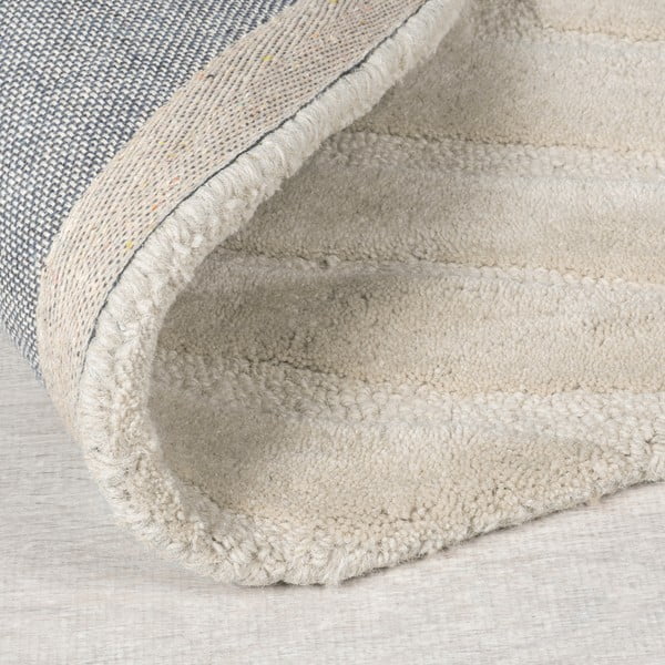 Cremefarbener, handgewebter runder Wollteppich, Durchmesser 160 cm Mesmerise Natural - Flair Rugs-image-3