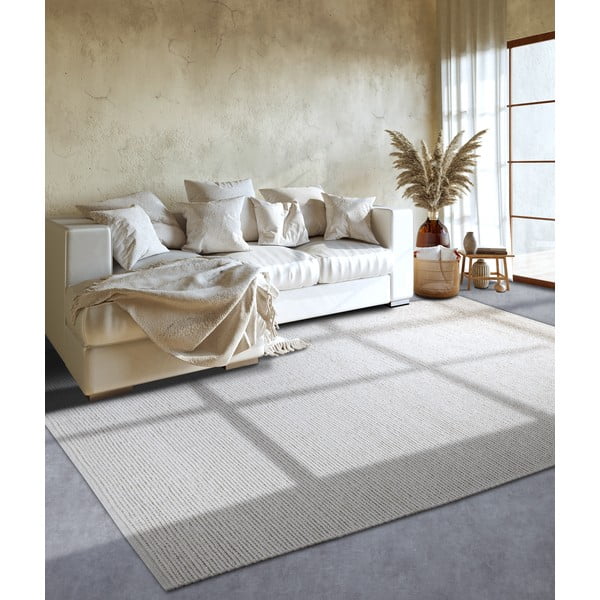 Weißer, handgewebter Wollteppich, 60 x 90 cm Francois - Villeroy&Boch-image-3