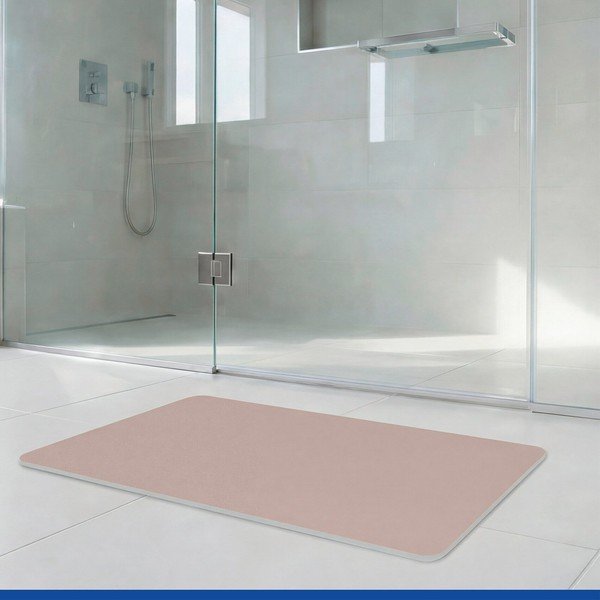 Beigefarbene Badvorleger aus Stoff, 40 x 60 cm Ecru - Wenko-image-2