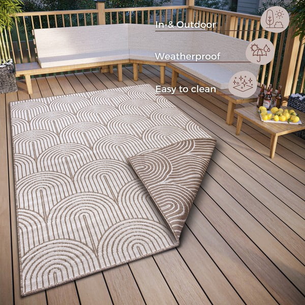 Brauner Outdoor-Teppich 120 × 170 cm Pangli Linen - Hanse Home-image-3