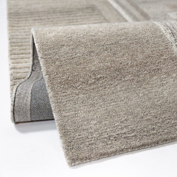 Grau-beiger, handgewebter Wollteppich, 140 x 200 cm Lira - Flair Rugs-image-3