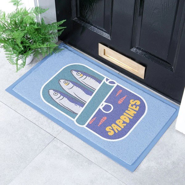 Fußmatte recycelter Kunststoff 40x70 cm Sardine Tin – Artsy Doormats-image-1