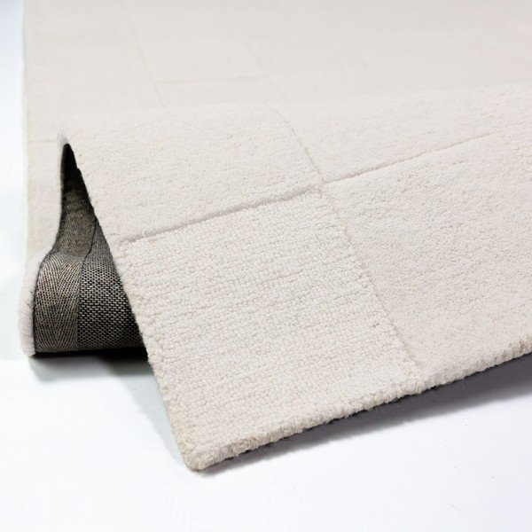 Handgewebter Wollteppich in Elfenbeinfarbe, 160 x 230 cm Checkerboard - Flair Rugs-image-3