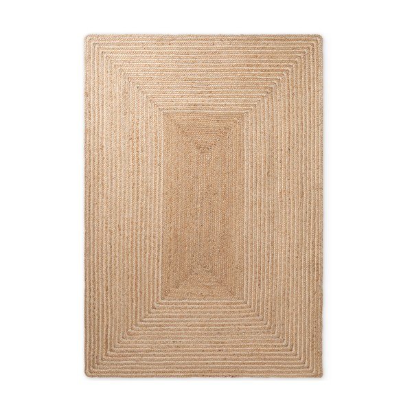 Doppelseitiger/handgewebter Jute-Teppich in Naturfarbe/in hell-naturfarbener Ausführung, 120 x 170 cm Juno - Hanse Home-image-4